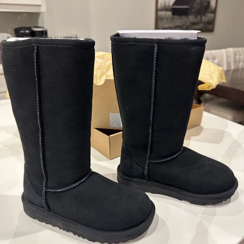 Girls’ Black UGG Suede Boots